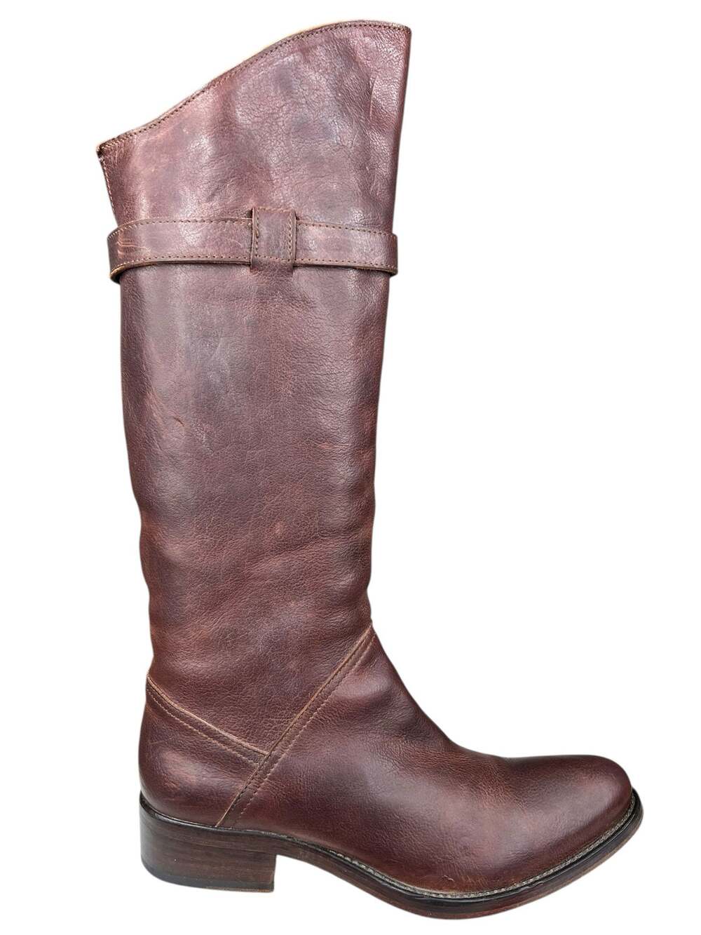 MoMa Women’s Italian Brown Leather Riding Boots Size 37 US 7